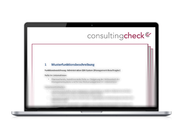 Ein Screenshot der Funktionsbeschreibungen Managementbeauftragte.