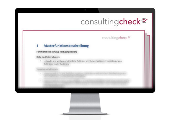 Ein Screenshot der Funktionsbeschreibungen Fertigung und Betrieb.
