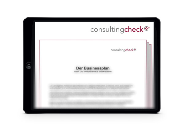 Ein Screenshot der Checkliste für einen Businessplan.
