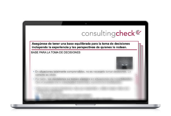 Ein Screenshot des Briefings zu Entscheidungen im Unternehmen.