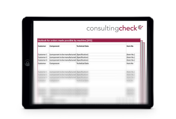 Ein Screenshot der Checkliste für die Commercial Due Diligence.