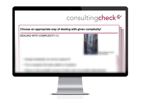 Ein Screenshot des Briefings zum Komplexitätsmanagement.